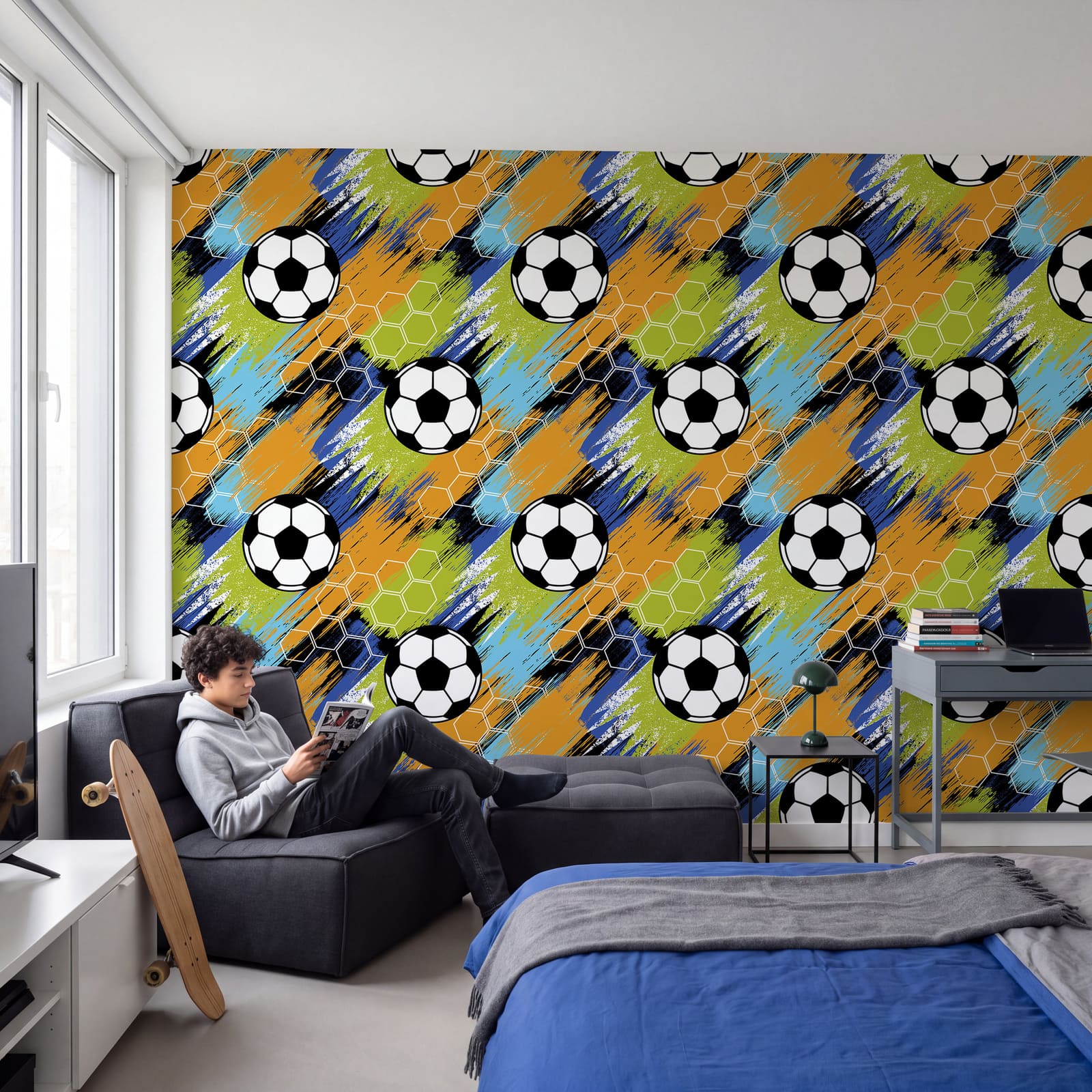 Pattern of football balls
