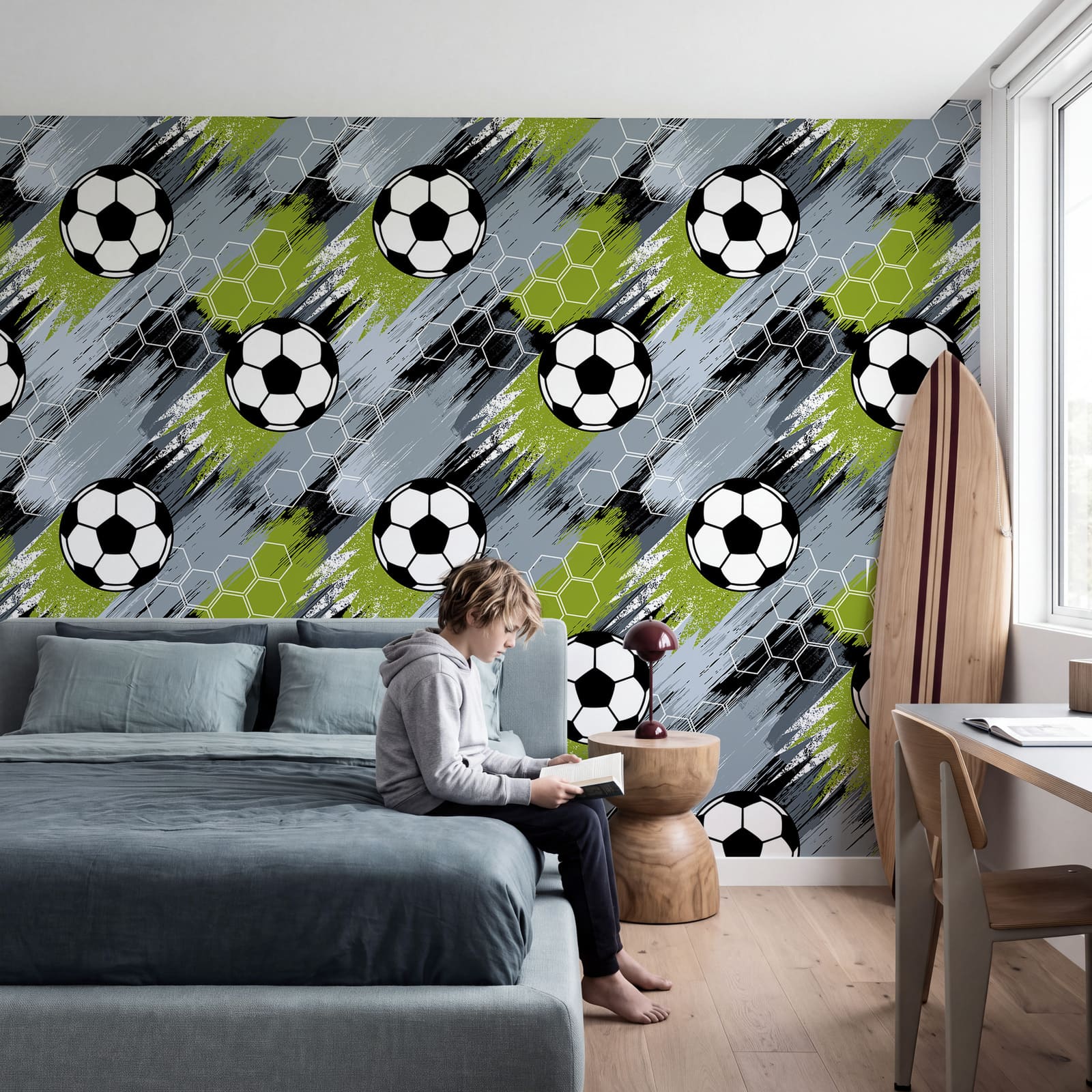 Pattern of football balls