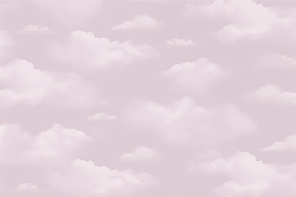 Pink sky with clouds