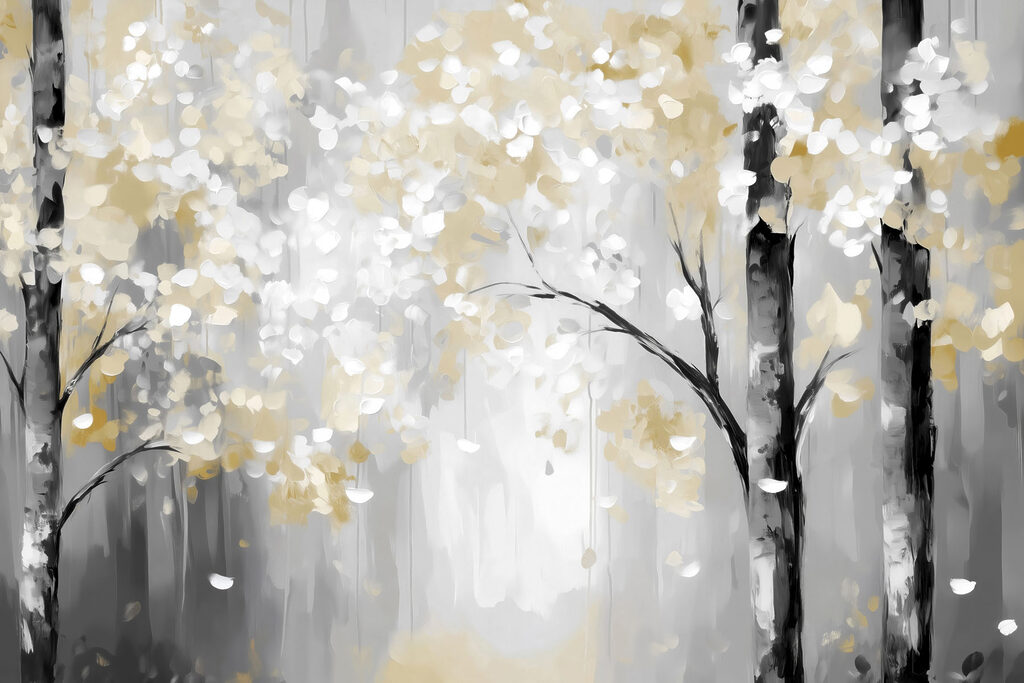Wall mural Serene autumn forest scene unfolding (SKU: w04017) Wall mural Serene autumn forest scene unfolding (SKU: w04017)