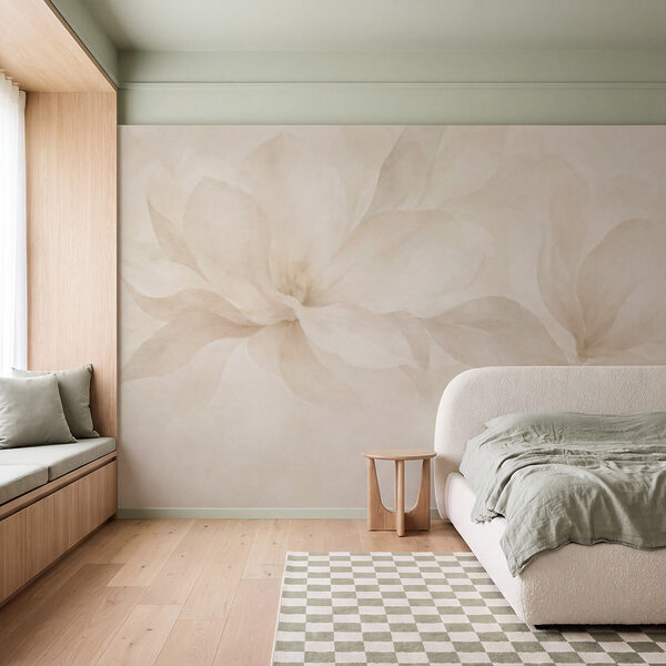 Wall mural Soft blooms in gentle tones (SKU: t01057) Wall mural Soft blooms in gentle tones (SKU: t01057)