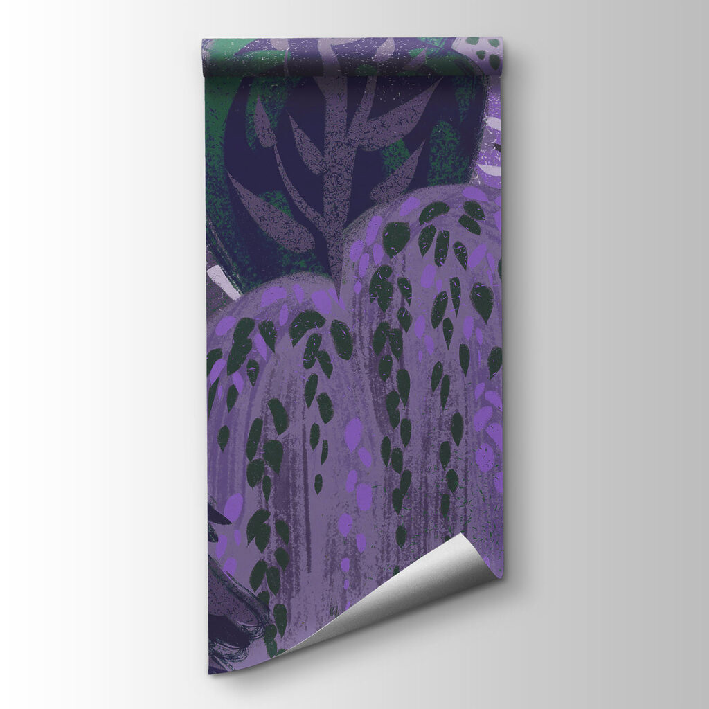 Wall mural Purple and green trees (SKU: t01033v1)