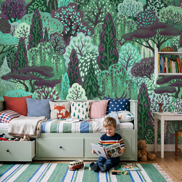 Wall mural Group of trees in a forest (SKU: t01033v5) Wall mural Group of trees in a forest (SKU: t01033v5)
