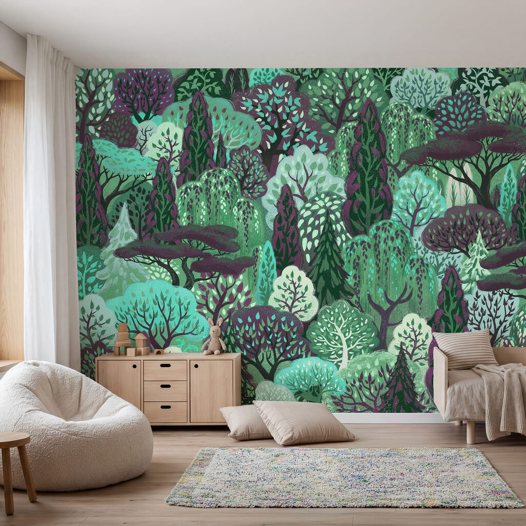Wall mural Group of trees in a forest (SKU: t01033v5) Wall mural Group of trees in a forest (SKU: t01033v5)