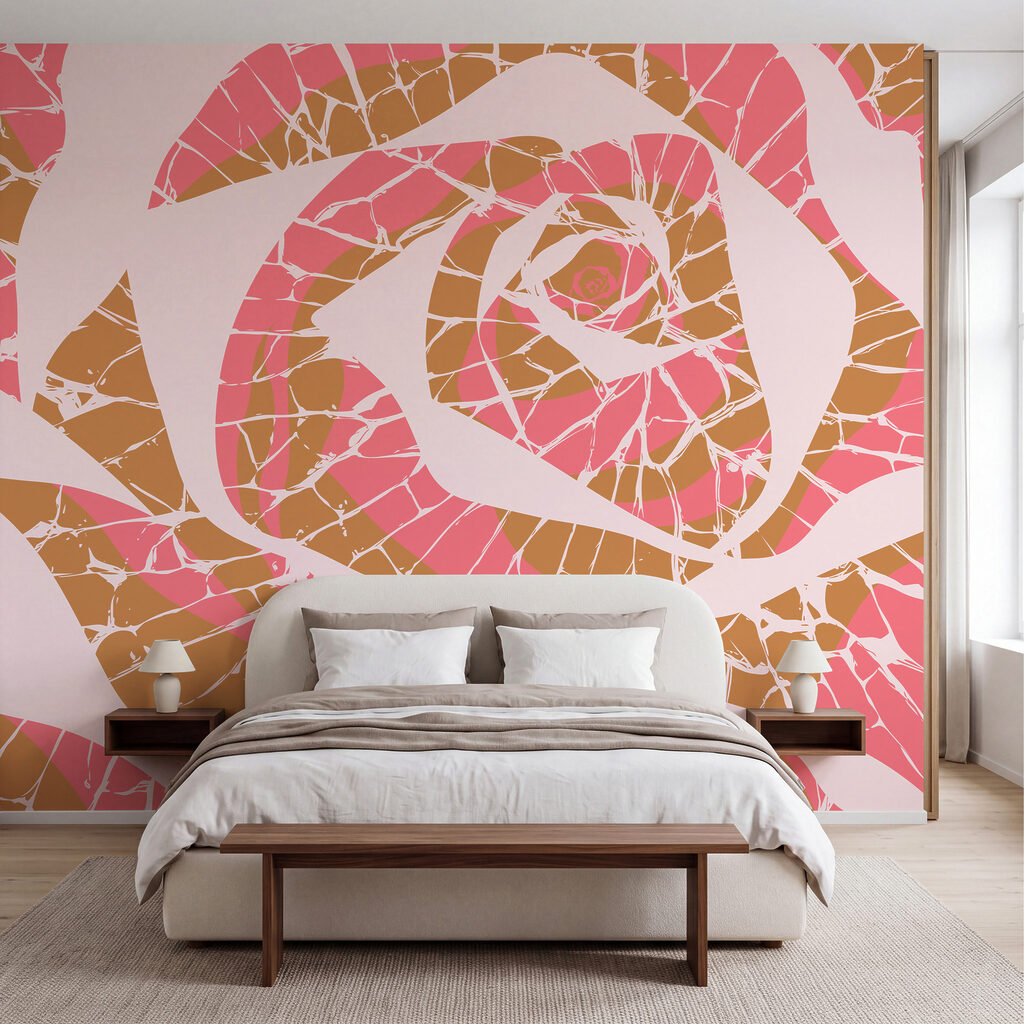 Wall mural Pink and brown swirls (SKU: t01035v1) Wall mural Pink and brown swirls (SKU: t01035v1)