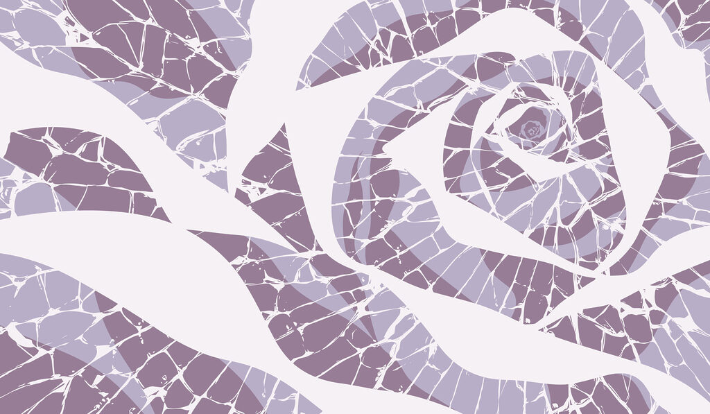 Wall mural Dreamy lavender floral design (SKU: t01035v2)
