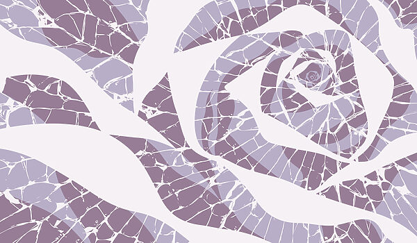 Wall mural Dreamy lavender floral design (SKU: t01035v2)