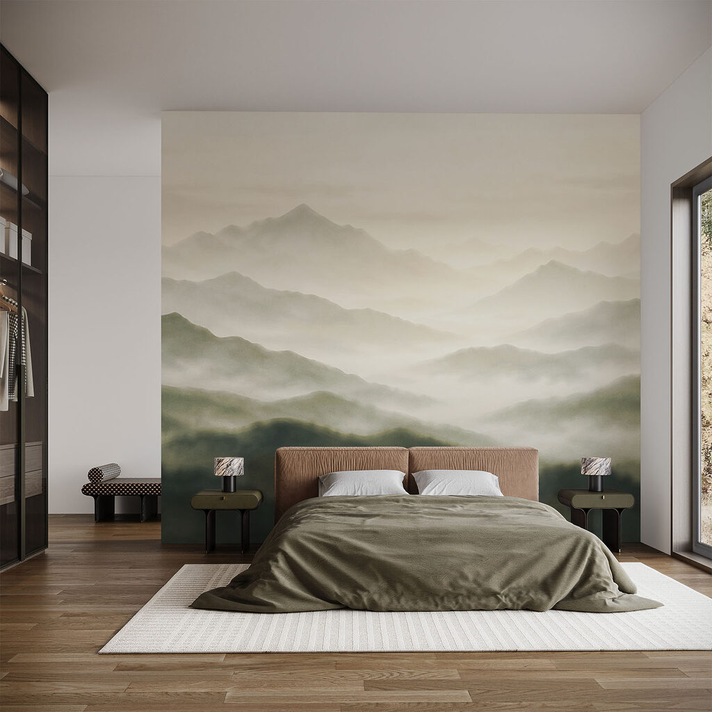 Wall mural Foggy mountain range (SKU: t01065v1)