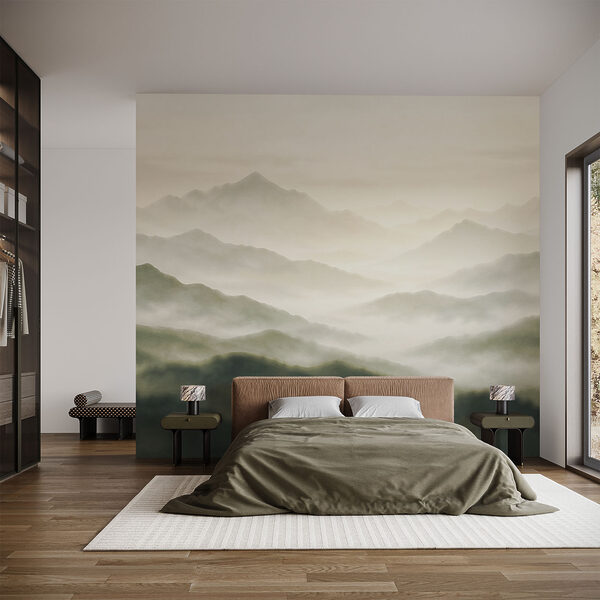 Wall mural Foggy mountain range (SKU: t01065v1)
