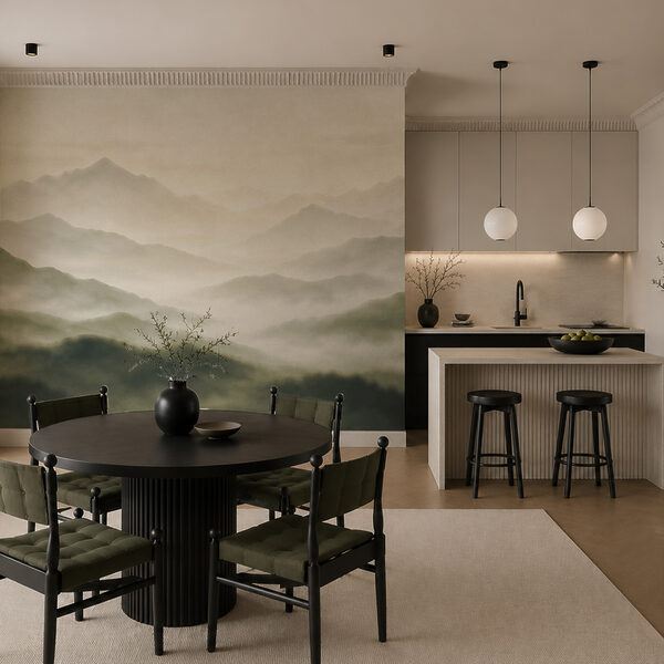 Wall mural Foggy mountain range (SKU: t01065v1)