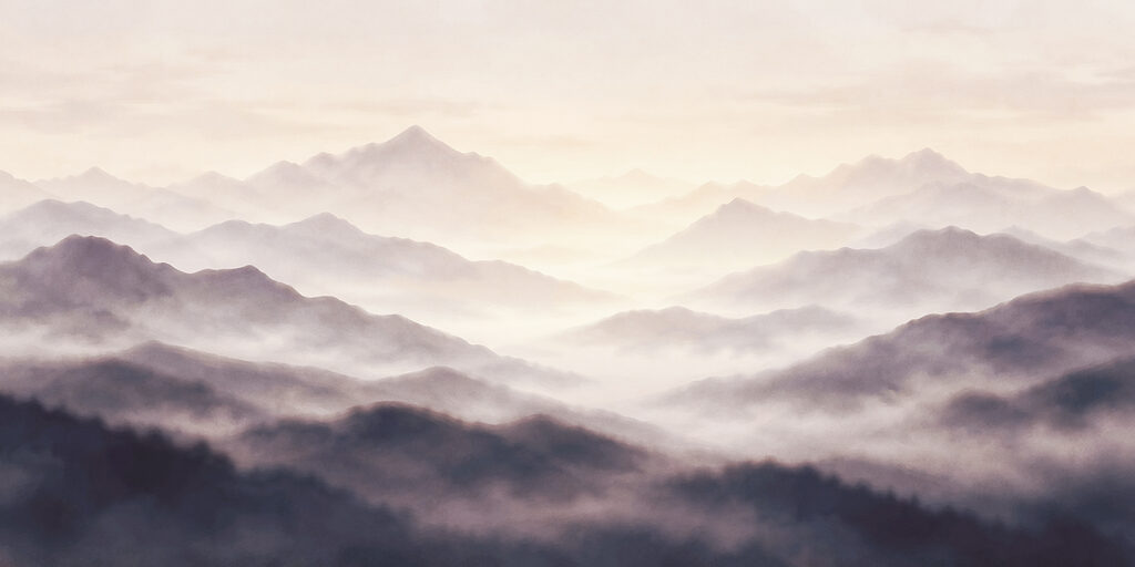 Wall mural Foggy mountain range (SKU: t01065v2)