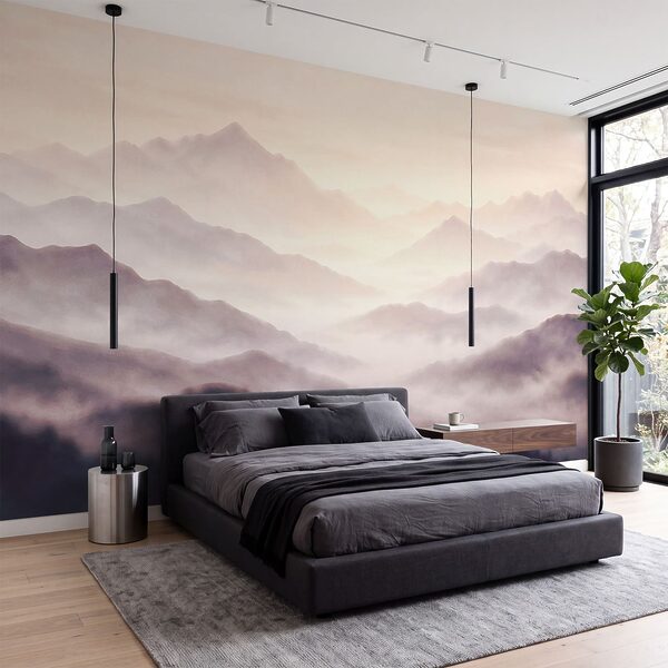 Wall mural Foggy mountain range (SKU: t01065v2)