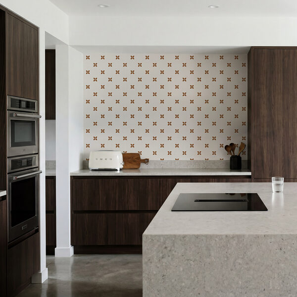 Wall mural Pattern of small brown flowers (SKU: t01066v1)