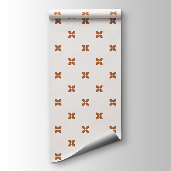 Wall mural Pattern of small brown flowers (SKU: t01066v1)