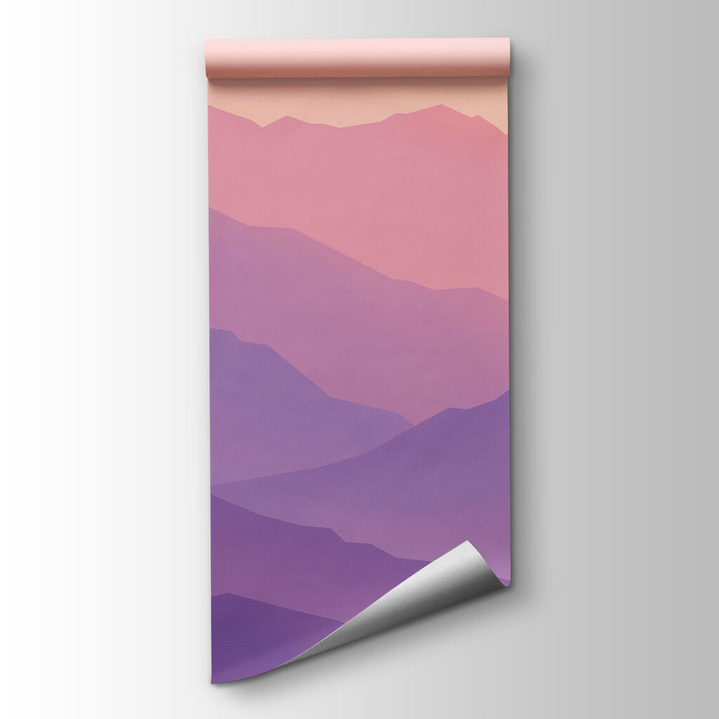 Wall mural Landscape of mountains and a lake (SKU: t01042v2)