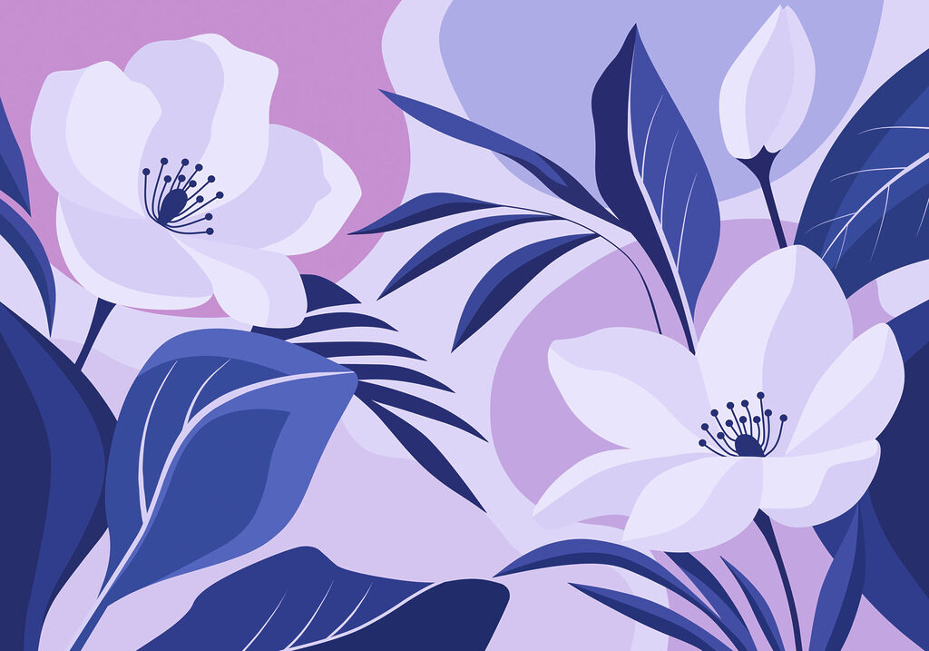 Wall mural Floral elegance in soft hues (SKU: t01045v1) Wall mural Floral elegance in soft hues (SKU: t01045v1)