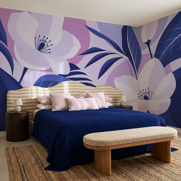 Wall mural Floral elegance in soft hues (SKU: t01045v1) Wall mural Floral elegance in soft hues (SKU: t01045v1)