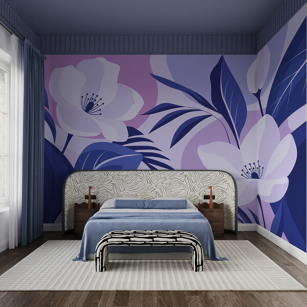 Wall mural Floral elegance in soft hues (SKU: t01045v1) Wall mural Floral elegance in soft hues (SKU: t01045v1)