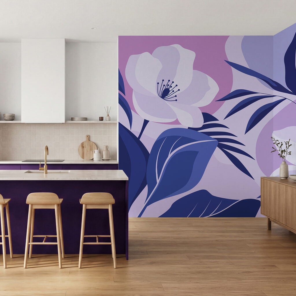 Wall mural Floral elegance in soft hues (SKU: t01045v1) Wall mural Floral elegance in soft hues (SKU: t01045v1)