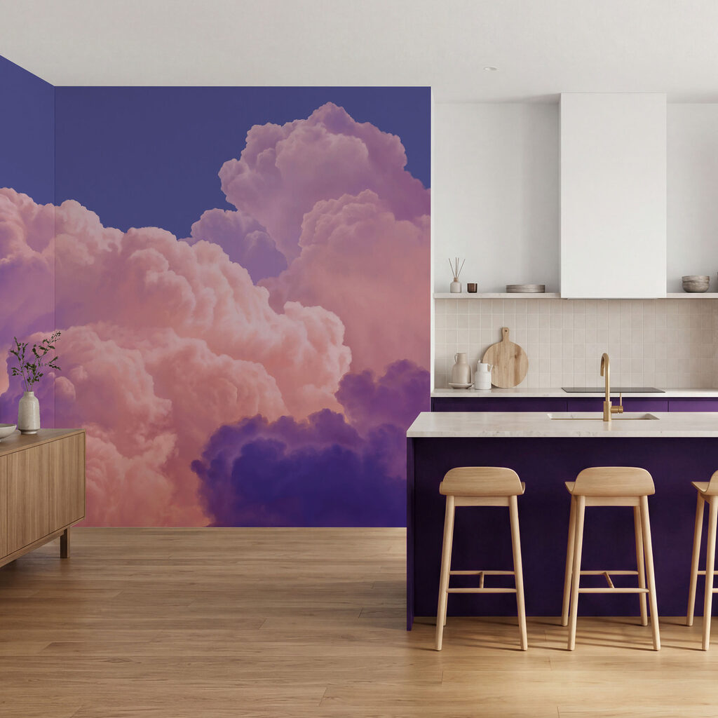 Wall mural Pink and purple clouds (SKU: t01046v1) Wall mural Pink and purple clouds (SKU: t01046v1)