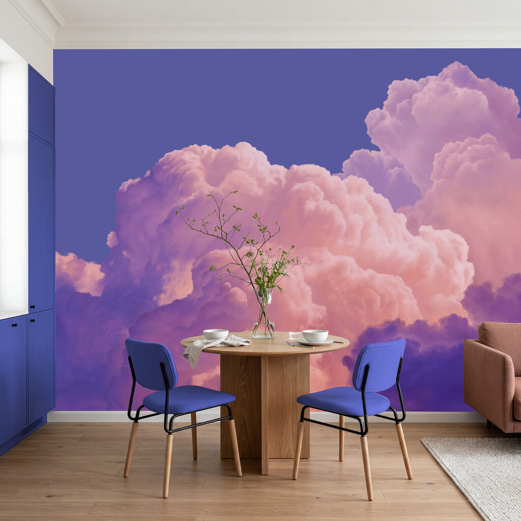 Wall mural Pink and purple clouds (SKU: t01046v1) Wall mural Pink and purple clouds (SKU: t01046v1)