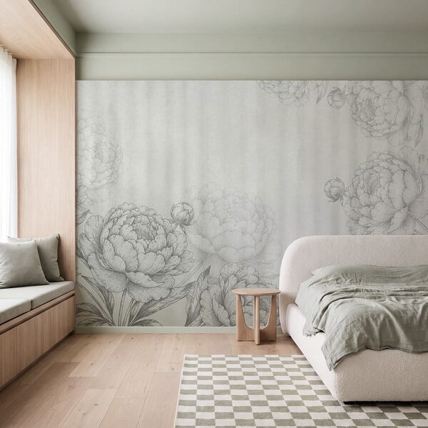 Wall mural Delicate floral patterns in soft hues (SKU: t01097v1) Wall mural Delicate floral patterns in soft hues (SKU: t01097v1)