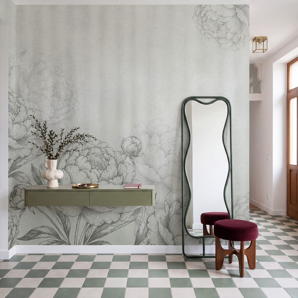 Wall mural Delicate floral patterns in soft hues (SKU: t01097v1) Wall mural Delicate floral patterns in soft hues (SKU: t01097v1)