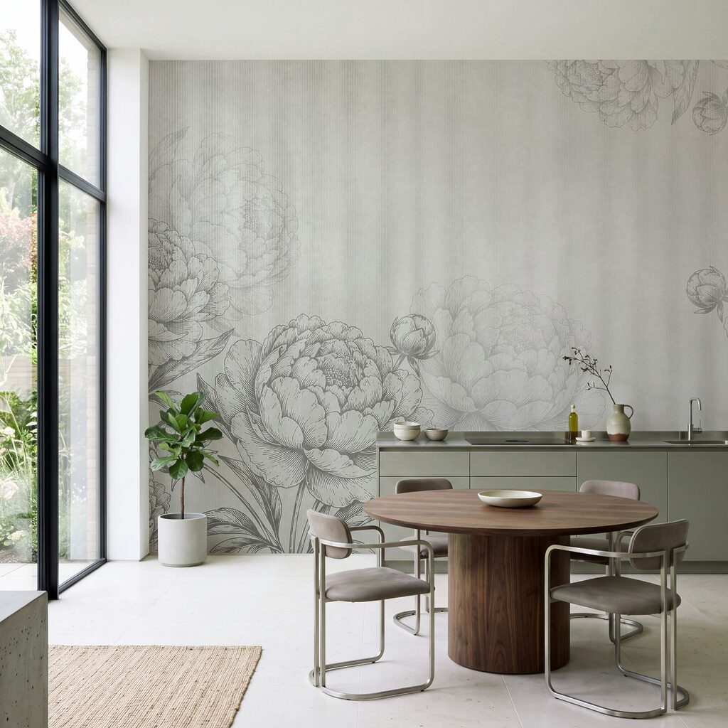 Wall mural Delicate floral patterns in soft hues (SKU: t01097v1) Wall mural Delicate floral patterns in soft hues (SKU: t01097v1)