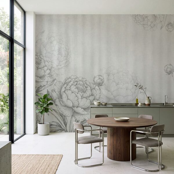 Wall mural Delicate floral patterns in soft hues (SKU: t01097v1) Wall mural Delicate floral patterns in soft hues (SKU: t01097v1)