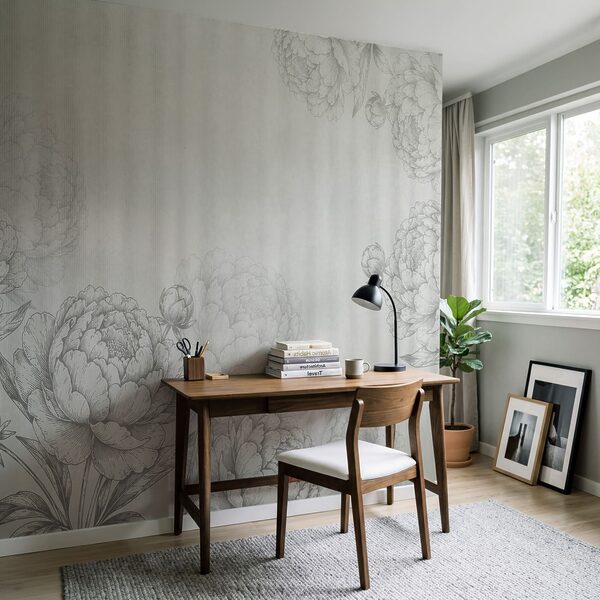 Wall mural Delicate floral patterns in soft hues (SKU: t01097v1) Wall mural Delicate floral patterns in soft hues (SKU: t01097v1)