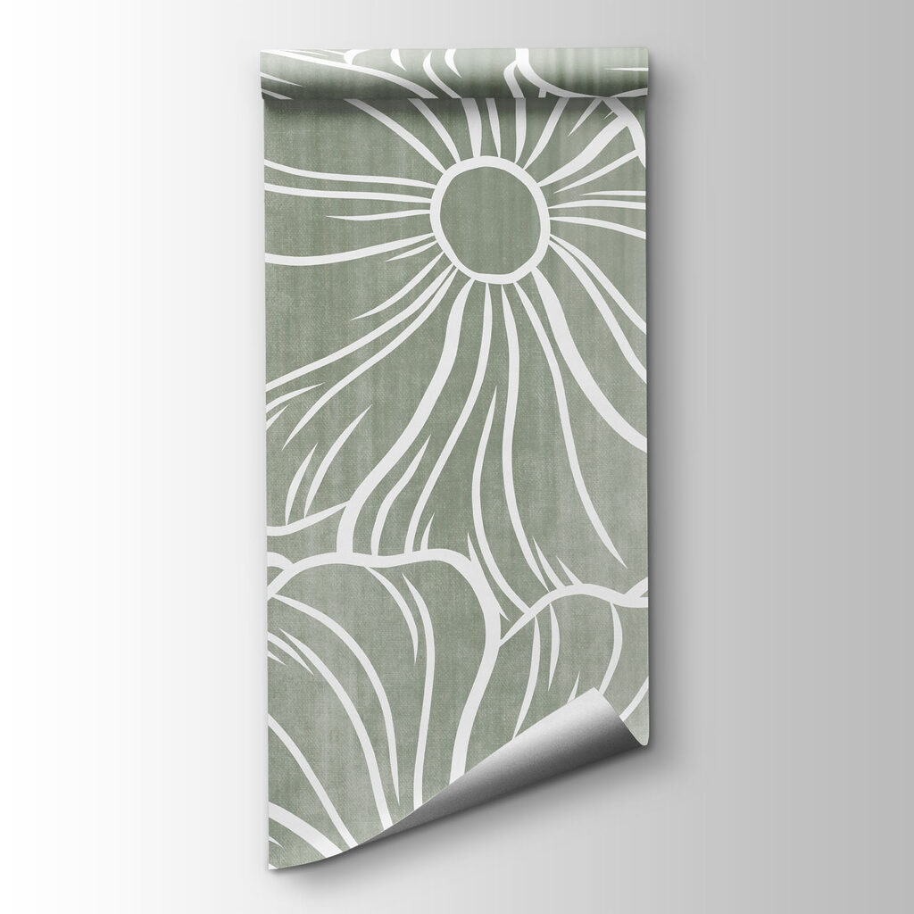 Wall mural Pattern of flowers on a grey background (SKU: t01098v1) Wall mural Pattern of flowers on a grey background (SKU: t01098v1)