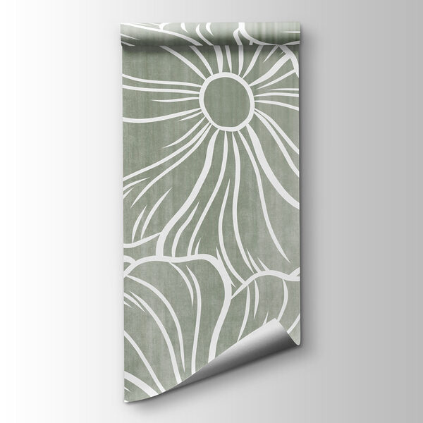 Wall mural Pattern of flowers on a grey background (SKU: t01098v1) Wall mural Pattern of flowers on a grey background (SKU: t01098v1)