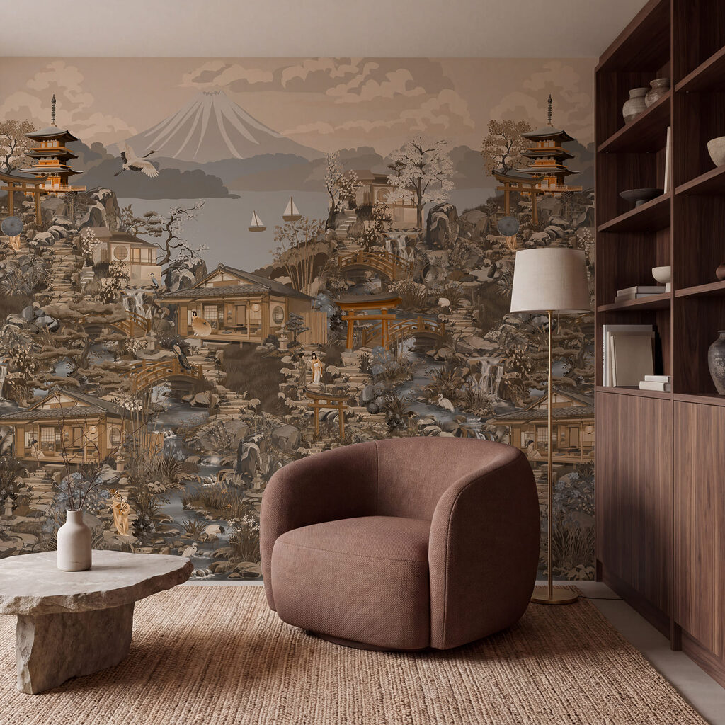 Wall mural Landscape with a mountain and a lake (SKU: t01062v1) Wall mural Landscape with a mountain and a lake (SKU: t01062v1)