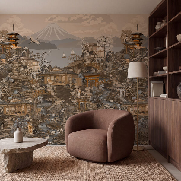 Wall mural Landscape with a mountain and a lake (SKU: t01062v1) Wall mural Landscape with a mountain and a lake (SKU: t01062v1)