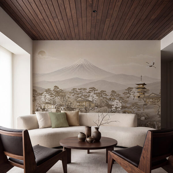 Wall mural Landscape with mountains and trees (SKU: t01063v2) Wall mural Landscape with mountains and trees (SKU: t01063v2)