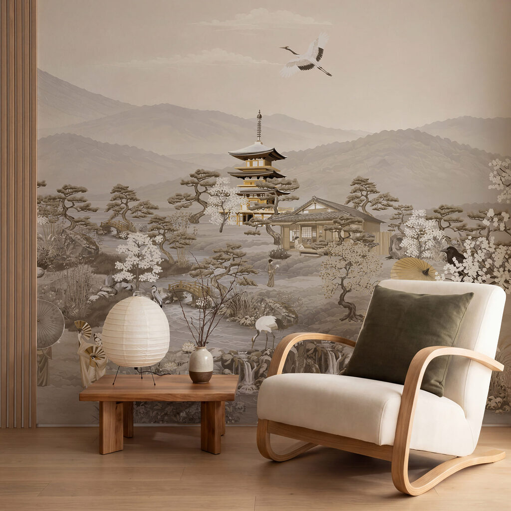 Wall mural Landscape with mountains and trees (SKU: t01063v2) Wall mural Landscape with mountains and trees (SKU: t01063v2)