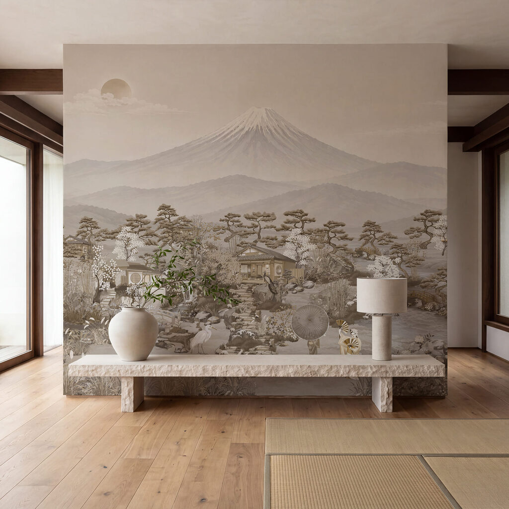 Wall mural Landscape with mountains and trees (SKU: t01063v2) Wall mural Landscape with mountains and trees (SKU: t01063v2)