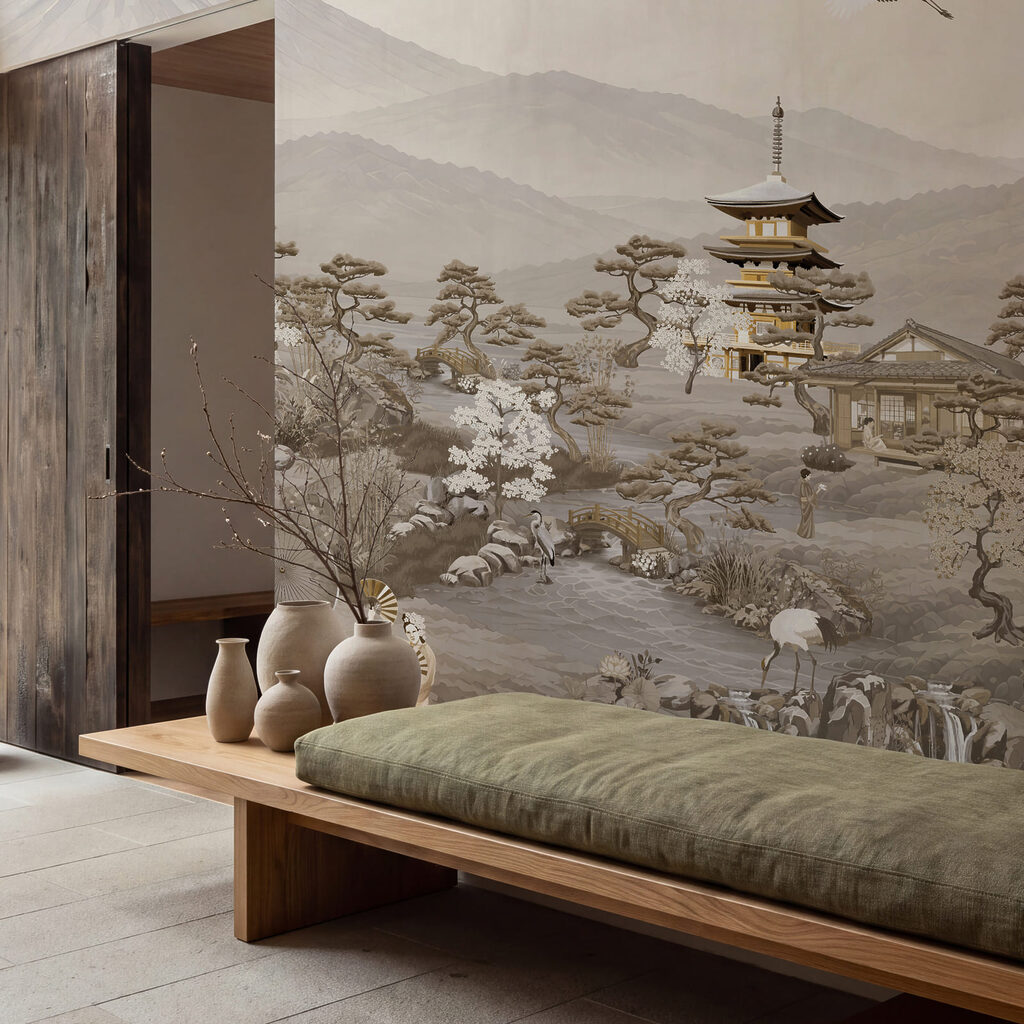 Wall mural Landscape with mountains and trees (SKU: t01063v2) Wall mural Landscape with mountains and trees (SKU: t01063v2)