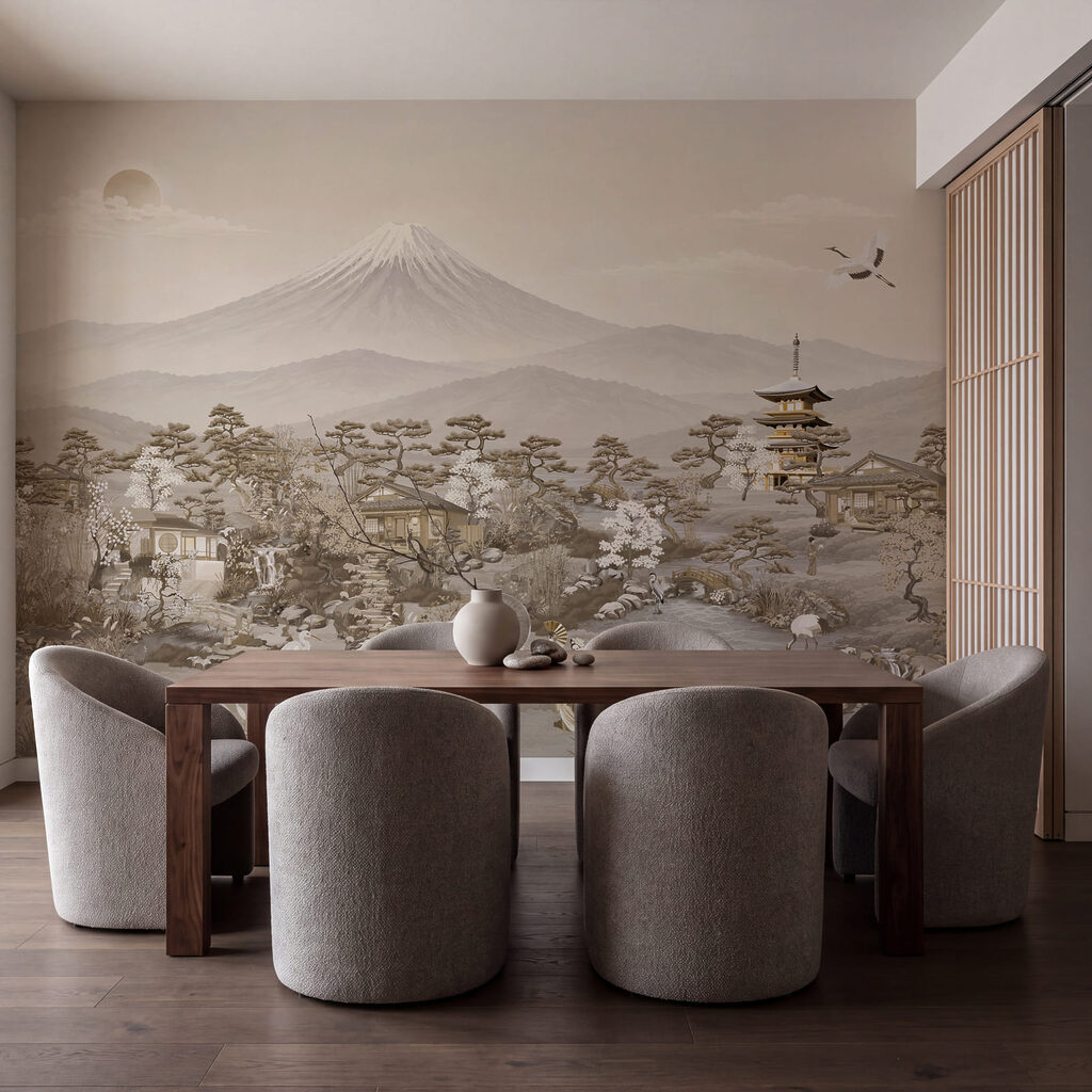 Wall mural Landscape with mountains and trees (SKU: t01063v2) Wall mural Landscape with mountains and trees (SKU: t01063v2)