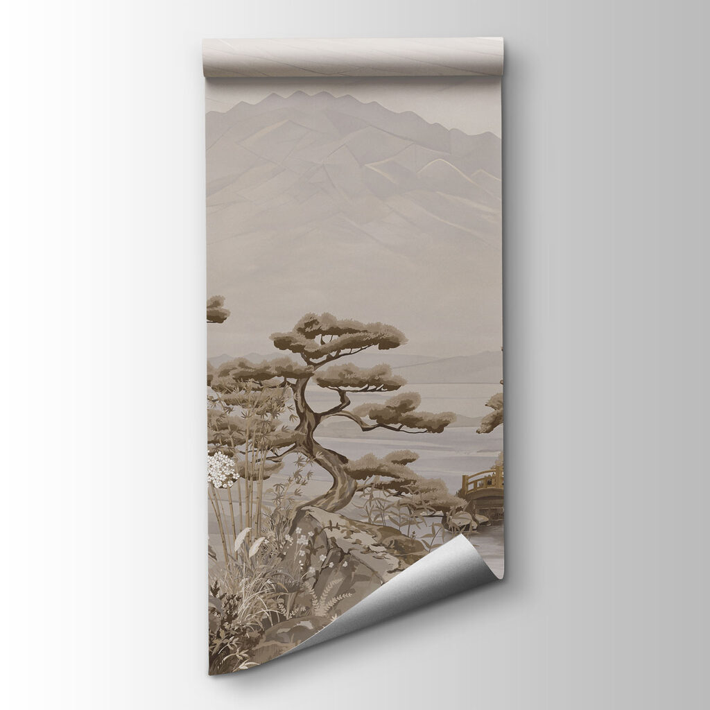 Wall mural Landscape with mountains and trees (SKU: t01063v2) Wall mural Landscape with mountains and trees (SKU: t01063v2)