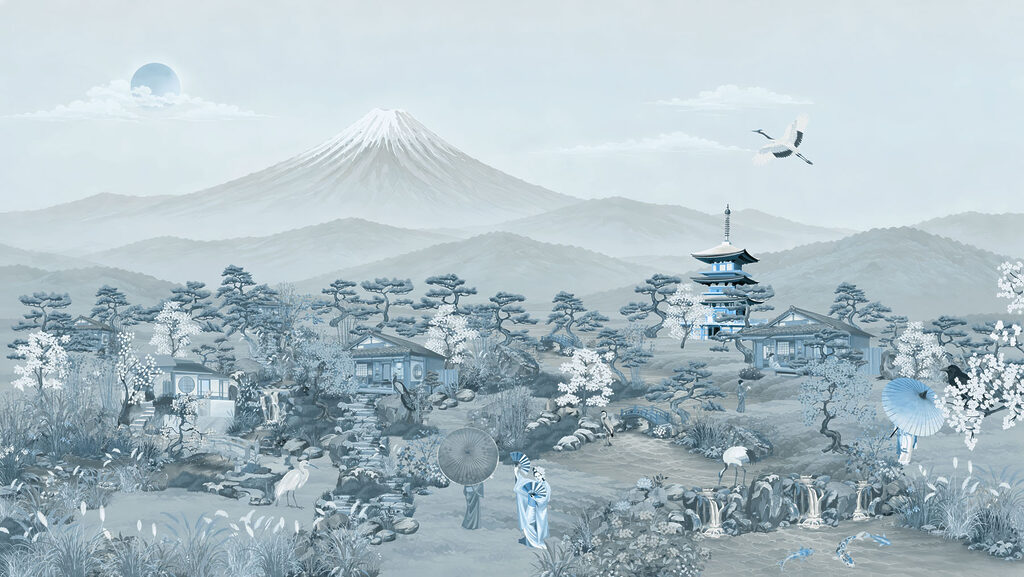 Wall mural Landscape with mountains and trees (SKU: t01063v3) Wall mural Landscape with mountains and trees (SKU: t01063v3)