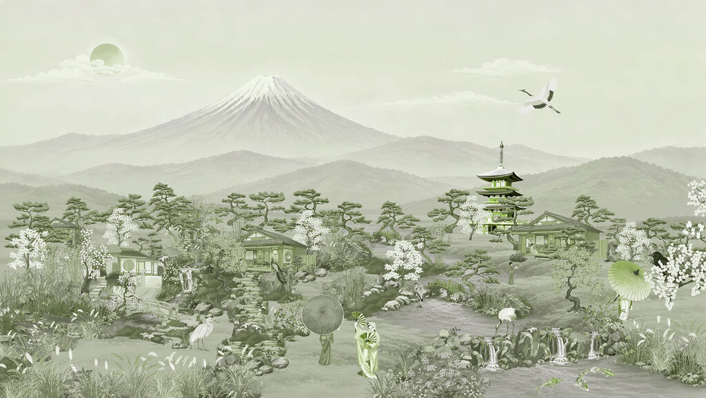Wall mural Landscape with mountains and trees (SKU: t01063v4) Wall mural Landscape with mountains and trees (SKU: t01063v4)