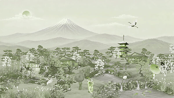 Wall mural Landscape with mountains and trees (SKU: t01063v4) Wall mural Landscape with mountains and trees (SKU: t01063v4)