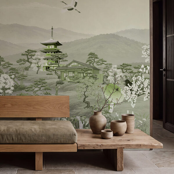 Wall mural Landscape with mountains and trees (SKU: t01063v4) Wall mural Landscape with mountains and trees (SKU: t01063v4)