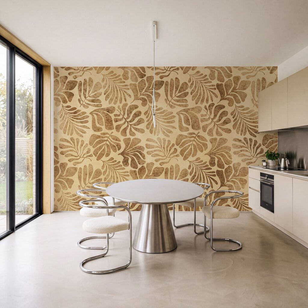 Wall mural Pattern of leaves on a paper (SKU: t01111) Wall mural Pattern of leaves on a paper (SKU: t01111)