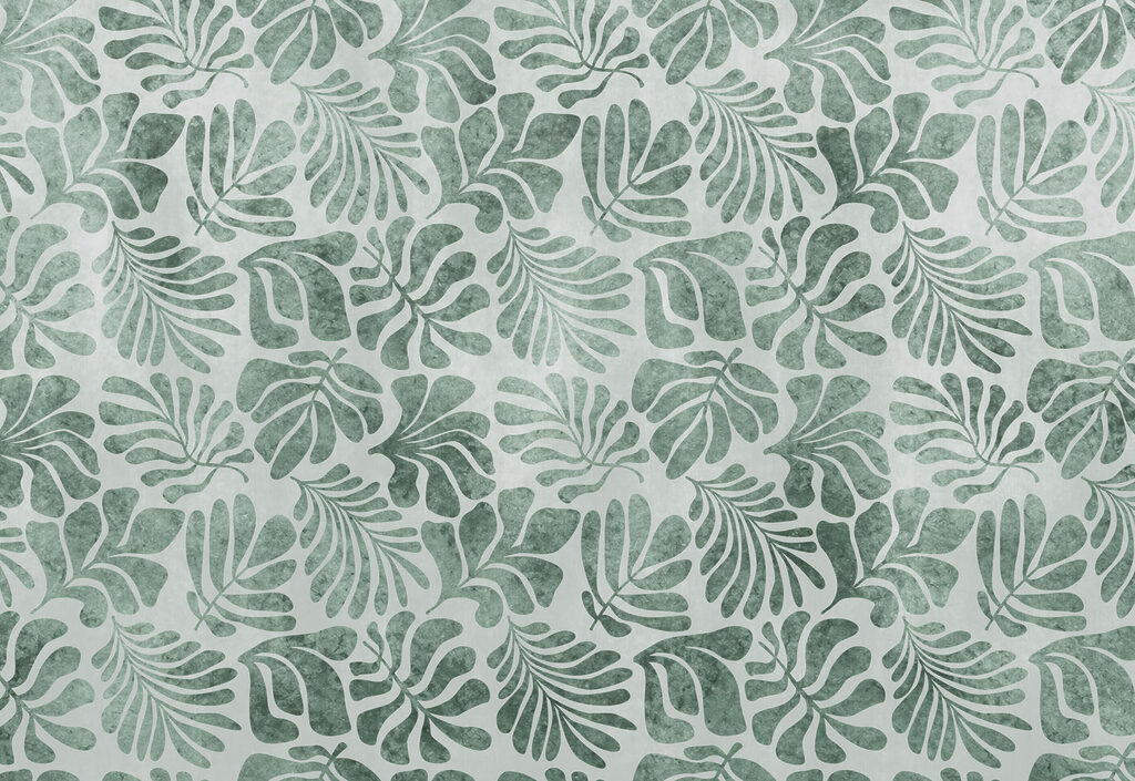 Wall mural Pattern of leaves on a white surface (SKU: t01111v1) Wall mural Pattern of leaves on a white surface (SKU: t01111v1)