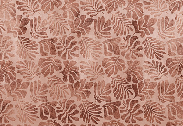 Wall mural Pattern of leaves on a pink surface (SKU: t01111v3)