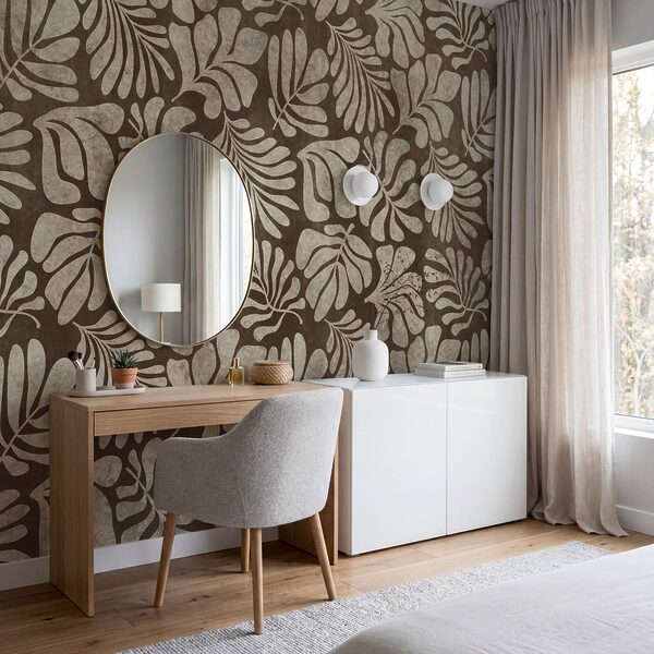 Wall mural Brown and white pattern (SKU: t01111v4) Wall mural Brown and white pattern (SKU: t01111v4)
