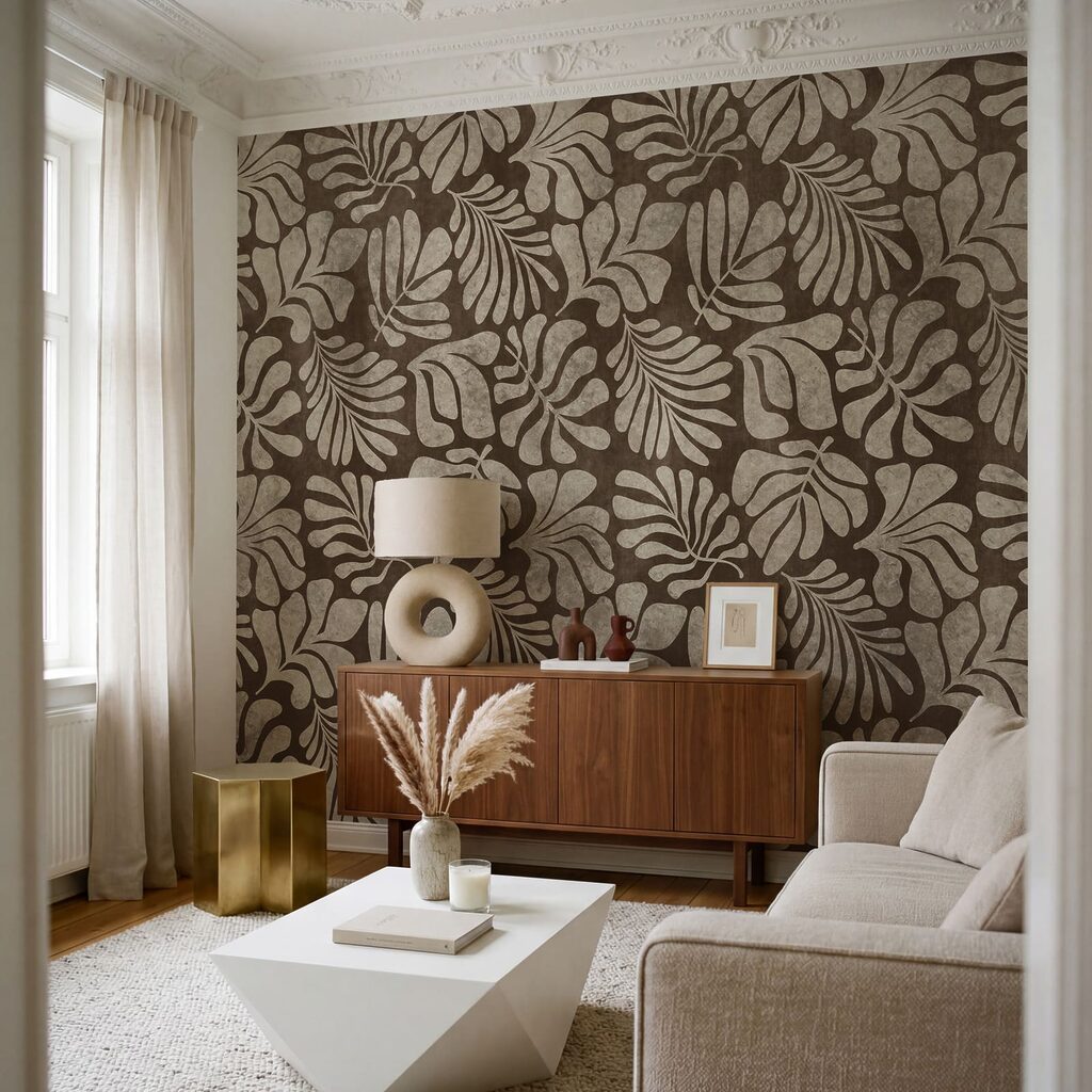 Wall mural Brown and white pattern (SKU: t01111v4) Wall mural Brown and white pattern (SKU: t01111v4)