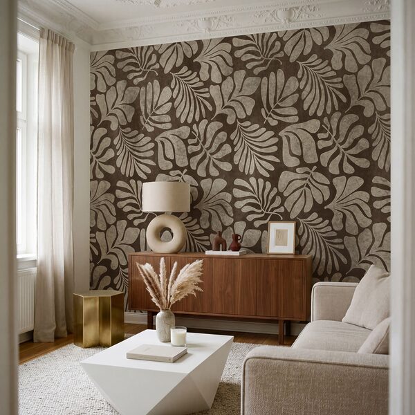 Wall mural Brown and white pattern (SKU: t01111v4) Wall mural Brown and white pattern (SKU: t01111v4)